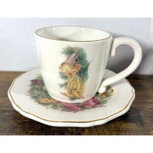 Vintage Disney Direct The Seven Dwarfs-Dopey-Christmas Cup And Saucer